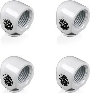 Bitspoert G1/4" Deluxe White 90-Degree IG1/4" Extender (4PCS) Bitspoert G1/4" Deluxe White 90-Degree IG1/4" Extender (4PCS)
