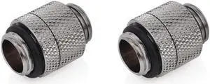 Bitspower G1/4" Silver Shining Rotary G1/4" Extender (2PCS)