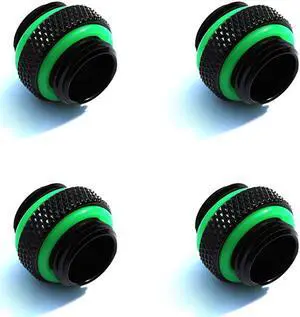 Bitspower G1/4" Matt Black Mini Dual G1/4" Extender (4PCS)
