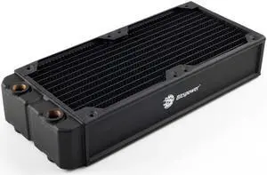 Bitspower Leviathan XF Radiator with Quad G1/4" Ports, 240mm, Black Bitspower Leviathan XF Radiator with Quad G1/4" Ports, 240mm, Black