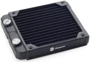 Bitspower Leviathan SF Radiator with Quad G1/4" Ports, 140mm, Black