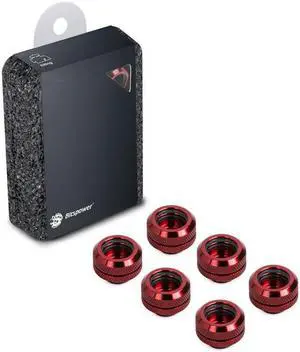 Bitspower G1/4" Deep Blood Red Enhance Multi-Link For OD 14MM (6PCS)