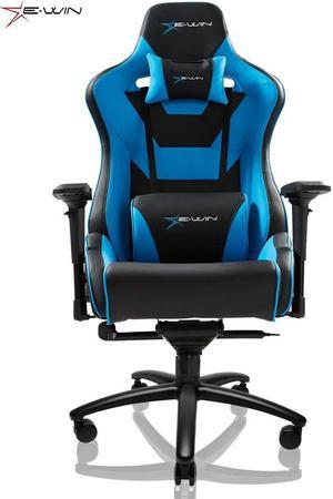E-WIN 550LB Ergonomic Gaming Chair,Big and Tall Computer Chair for Heavy People,Office Chair with  Headrest  and Lumbar Support-Black/Blue