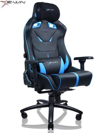 E-WIN 550LB Ergonomic Gaming Chair,Big and Tall Computer Chair for Heavy People,Office Chair with Magnetic Head Pillow-Black/Blue
