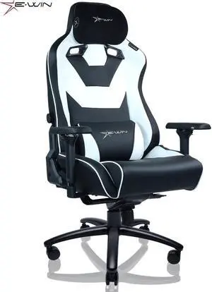 E-WIN 550LB Ergonomic Gaming Chair,Big and Tall Computer Chair for Heavy People,Office Chair with Magnetic Head Pillow -White