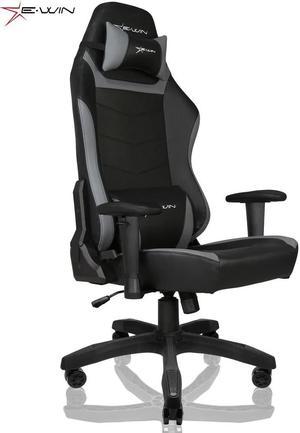 E-WIN Gaming Chair 400 lb Big and Tall Office Chair,High Back Ergonomic Computer Chair with Wide Seat Adjustable Armrest-Black/Grey