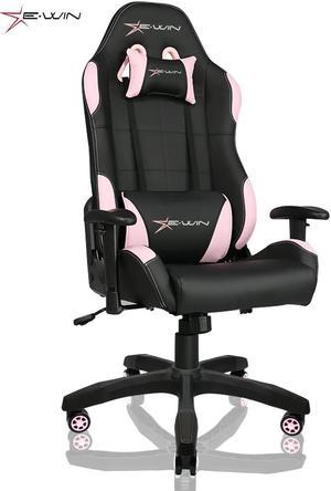 E-WIN 400LB Gaming Chair Computer Chair,Big and Tall Gamer Chair for Adults,High Back Gaming Chair with Headrest and Lumbar Support -Black/Pink