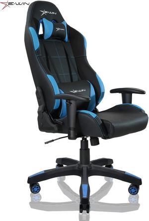 E-WIN 400LB Gaming Chair Computer Chair,Big and Tall Gamer Chair for Adults,High Back Gaming Chair with Headrest and Lumbar Support -Black/Blue