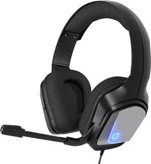 HP Wired Over-ear Gaming Headset with Noise Canceling Microphone and LED Light, (HP H220)
