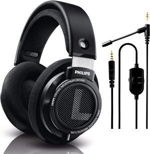 Philips SHP9500 Wired OverEar Stereo HiFi Headphones Comfort Fit Professional Studio Monitor OpenBack 50mm Drivers Black  NeeGo Attachable Microphone for Gaming