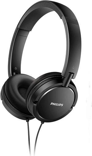 Phillps Folding Headphones with Cable and Microphone SHL55, Black