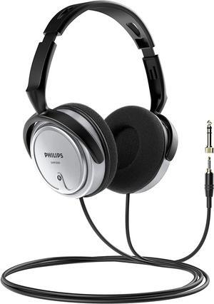 Philips Over Ear Wired Studio Headphones with Volume Control for TV & PC with 3.5mm and 6.3mm Cable