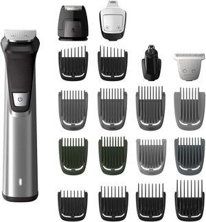 Philips Norelco Multigroomer All-in-One Trimmer Series 7000, 23 Piece Mens Grooming Kit, Trimmer for Beard, Head, Body, and Face, NO Blade Oil Needed, MG7750/49