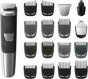 Philips Norelco Multigroomer AllinOne Trimmer Series 5000 18 Piece Mens Grooming Kit for Beard Face Hair Body Hair Trimmer for Men No Blade Oil Needed MG575049