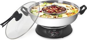 Sunpentown SS-303 Electric Shabu Shabu Pot (2 Compartments)