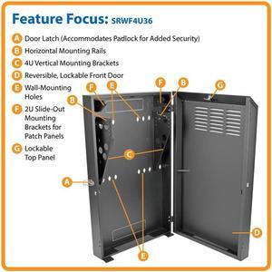 Tripp Lite SRWF4U36 4U Wall Mount Low Profile Rack Enclosure Cabinet 36" Deep