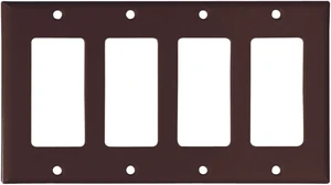 Cooper Wiring Devices 2164B-BOX Wallplate 4G Decorator Thermoset St BR Cooper Wiring Devices 2164B-BOX Wallplate 4G Decorator Thermoset St BR