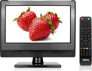 eXuby Small TV - Perfect Kitchen TV  13.3 inch LED TV  Watch HDTV Anywhere  For Kitchen TV, RV TV, Office TV & more FREE HD Local Channels  Small HD TV - USB, HDMI, RCA, RF & more