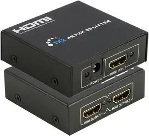 HDMI Splitter 1 in 2 Out 4K - iXever 1x2 HDMI Display Duplicate/Mirror - Powered Splitter Full HD 1080P, 4K @ 30Hz (One Input To Two Outputs) - 1 Source to 2 Identical Displays HDMI Splitter 1 in 2 Out 4K - iXever 1x2 HDMI Display Duplicate/Mirror - Powered Splitter Full HD 1080P, 4K @ 30Hz (One Input To Two Outputs) - 1 Source to 2 Identical Displays