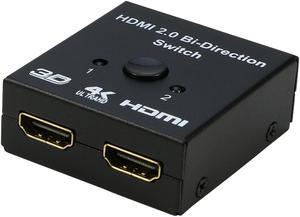 StarTech.com 2-Port 8K HDMI Switch, HDMI 2.1 Switcher 4K 120Hz/8K 60Hz UHD,  HDR10+, HDMI Switch 2 In 1 Out, Auto/Manual Source Switching, Remote  Control and Power Adapter Included