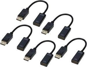 4K DP DisplayPort to HDMI Female Adapter Converter [5Pack], iXever Display Port to HDMI (Male to Female), UHD 4K*2K 1080P, Compatible with Computer, Desktop PC, Monitor, Projector, HDTV