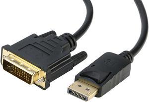 DisplayPort to DVI Cable 6FT, iXever DP to DVI DVI-D Video Cable Adapter 1080p 1920x1200, Male to Male, Gold-Plated for PC to HDTV, Monitor, Projector with DVI Port