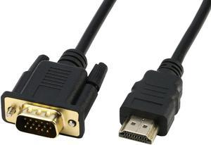 HDMI to VGA Adapter Cable 1080p 6FT, iXever Gold Plated HDMI to VGA Male to Male Converter, Compatible for Computer, Desktop, Laptop, PC, Monitor, Projector, HDTV and More