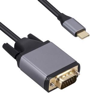 USB C to VGA 6 Feet Cable USB TypeC to VGA Cable Thunderbolt 34 Compatible for iPhone 15 ProMax MacBook ProAir 2023 iPad Pro iMac S23 XPS 17 Surface Book 3 and More