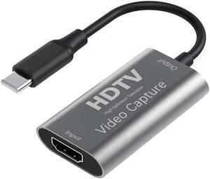 IXEVER Video Capture Card, Video Recording Card Wonderful 4K HDMI to 1080P USB C for Gaming Streaming TV Recorder, for Windows Mac OS System with USB C Adapter to Adjust PS4, Switch, Xbox1