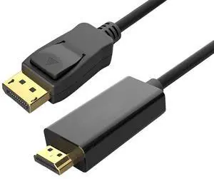 DisplayPort to HDMI Cable 6ft, Gold-Plated DP to HDMI Cable, Display Port to HDTV/Monitor/Projector Conversion Cord 1080p