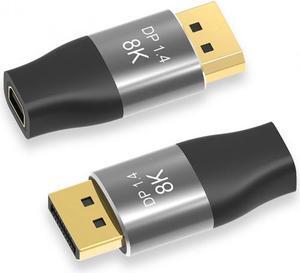FVH Mini DisplayPort 1.4 8K 60hz Female Adapter Ultra-HD UHD 4K 144hz to DP Male 7680*4320 for Video PC Laptop TV