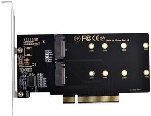 Jimier Dual 2X NVME M.2 AHCI to PCIE Express 3.0 Gen3 X8 X16 Raid Card VROC Raid0 Hyper Adapter