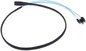 Xiwai 50CM Internal Mini SAS SFF-8087Host to 4 SATA 7pin Target Hard Disk 6Gbps Data Server Raid Cable