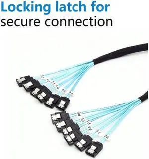CY Internal 6 SATA 7pin to 6 SATA 7pin Target SSD Hard Disk 6Gbps Data Server Raid Cable