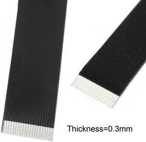 CY Down Angled USB 2.0 Type-A Male to Micro USB 5Pin Male Data Flat Slim FPC Cable for FPV and Disk and Phone
