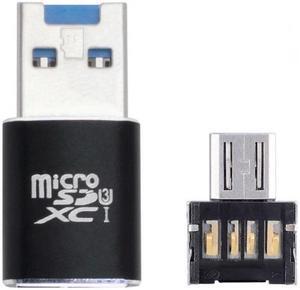 Cablecc USB 3.0 to Micro SD SDXC TF Card Reader with Micro USB 5pin OTG Adapter for Tablet / Cell Phone
