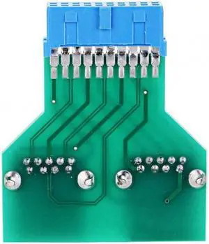 CY Dual USB 3.0 A Type Female to Motherboard 20/19 Pin Box Header Slot Adapter PCBA