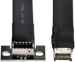 Cablecc USB 3.1 Front Panel Header Male to Female Type-E Motherboard Extension Data Cable 50cm
