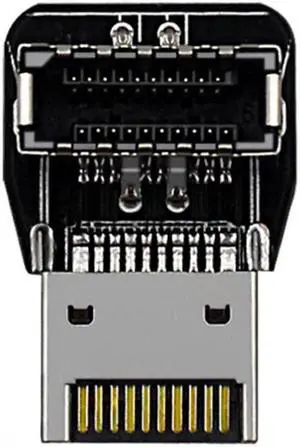Xiwai 2pcs USB 3.1 Front Panel Header Male to Female Type-E Motherboard Extension Data Adapter