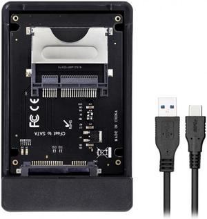 Cablecc CFast to USB-C USB3.0 & SATA Card Adapter 2.5" Case SSD HDD CFast Card Reader for PC Laptop