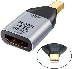Jimier Cable Mini DisplayPort DP Source to HDMI Sink Displays 4K@60hz Ultra HD Converter Adapter for Laptop Mac