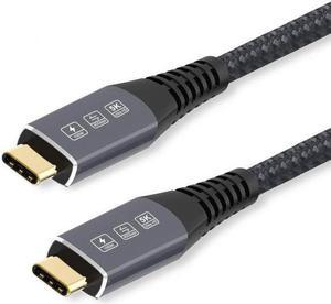 CY 1.2M USB4 Cable 40Gbps with 100W Charging and 8K@60Hz 5K@60Hz Compatible with Thunderbolt3/4