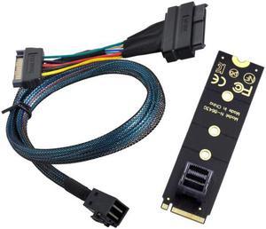 Cablecc 22X80mm 2280 M.2 SFF-8643 Card and U.2 U2 SFF-8639 NVME PCIe SSD Cable PCI-E 3.0 4.0 for Mainboard SSD