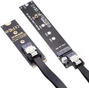 Cablecc NGFF M-Key NVME Male to Female Extension Cable 40cm with SFF-8654 Connector for Mainboard SSD 2280/22110