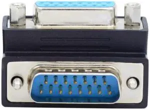 Chenyang Down 90 Degree Angled DSUB D-subminiature 15pin Male to Female Extension Adapter DB Connector