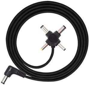 Cablecc DC 5.5mm Plug to 4-in-1 DC 5V 5.5x2.5mm 5.5x2.1mm 4.0x1.7mm 3.5x1.3mm Power Plug Barrel Connector Charge Cable