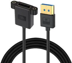 Cablecc Ultrafine DisplayPort 1.4 DP Male to Female Extension Cable 8K 60hz 4K 144hz for Desktop Laptop Monitor Graphics Card 30cm