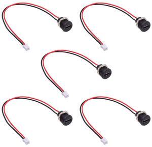 Cablecc 5pcs/set DIY OEM Type C Female Socket to 2Pin Header Cable Pitch=2.0mm Panel Mount Type DC 5V Power