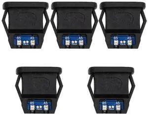 Cablecc 5pcs/set DIY OEM Type C Female Socket Connector to 6Pin PCBA Pinout Rectangle Latch Mount Type DC 5V/20V PD Power IP67