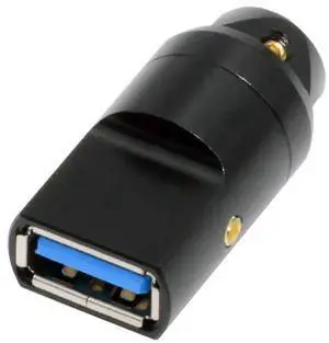 Cablecc USB 3.0 Type-A Female Socket Receptacle Connector Solder Type with Aluminum Alloy Shell Customization for 6.0mm Cable